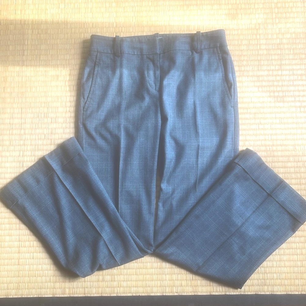 Ann Taylor Loft Gray Plaid Boot Cut Pants “The Kate”